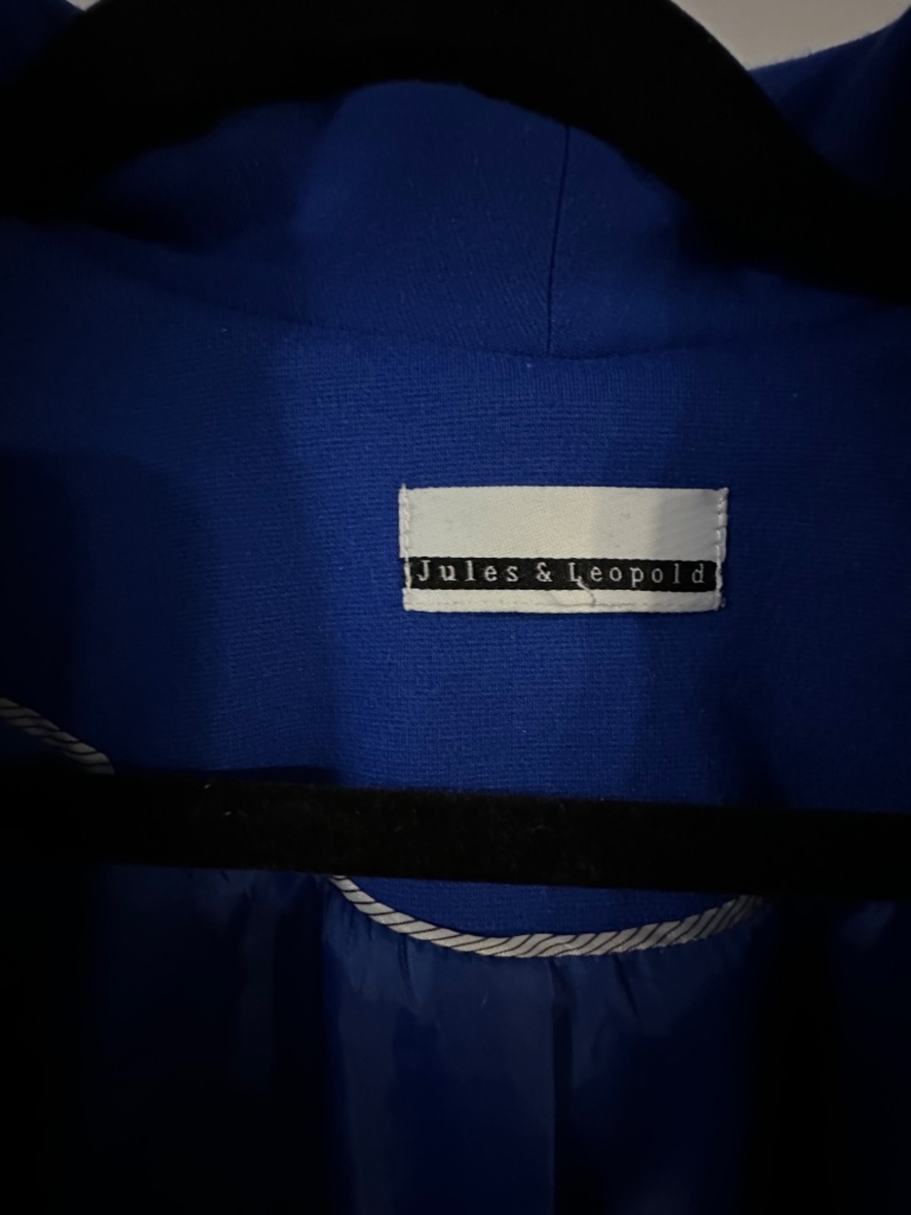 Plus Size Royal Blue Blazer 2X Jules & Leopold Open Front Lined Work Office Wear - Picture 4 of 8